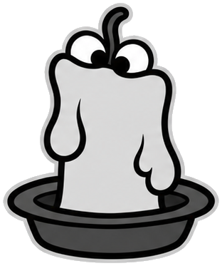 Lit candle
