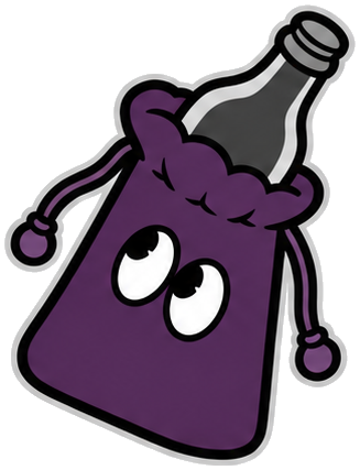 Purple velvet pour one out bag